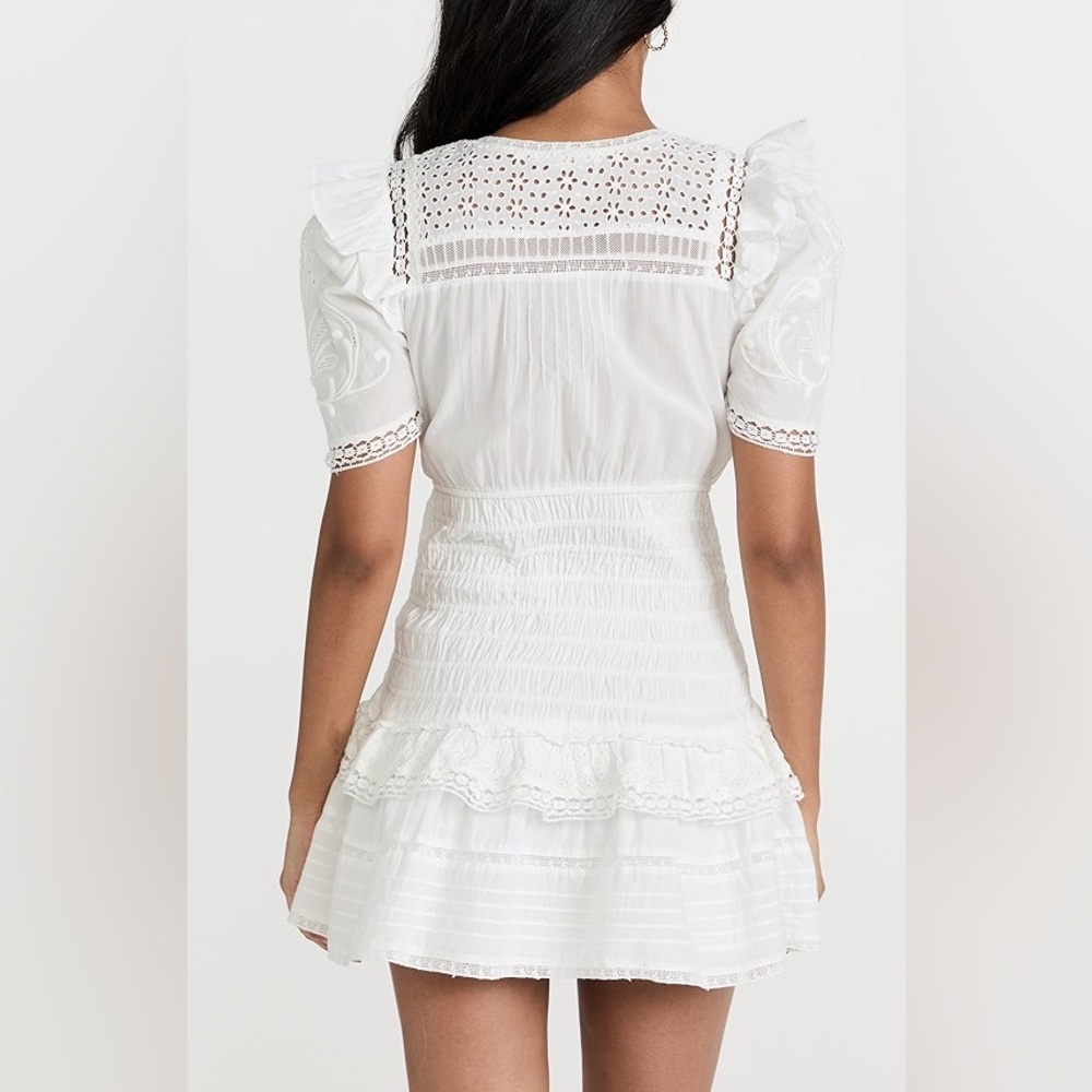 LOVESHACKFANCY
Rena Embroidered Ruffle Mini Dress - Picture 3 of 5